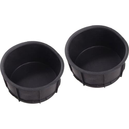 2Pcs Rear Center Console Cup Holders Inserts Car Rubber Black Fit for Ford F150 2009 2010 2011 2012 2013 2014