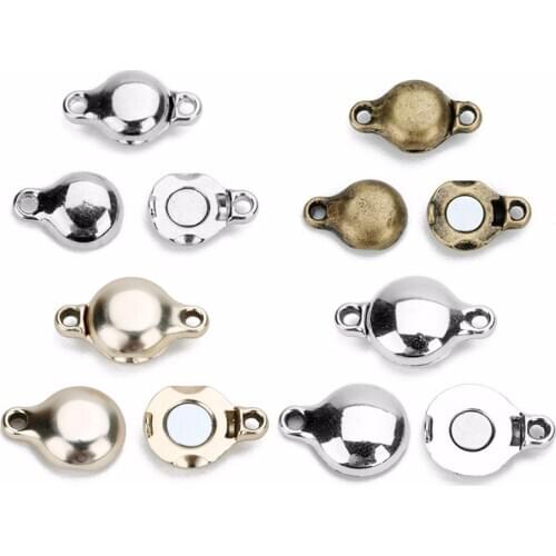 10pcs/lot Strong Magnetic Clasps For Necklace Bracelet Antique bronze Buckle Connector Hook For Jewelry Bracelet Making Wholesal