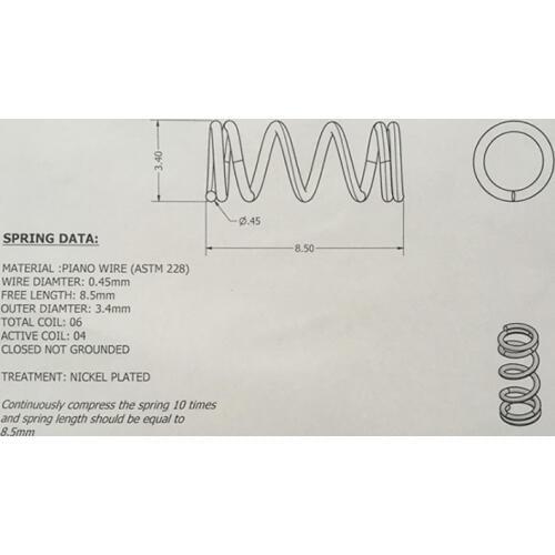 Manufacture Custom Piano Wire Springs Steel Small Compression Spring