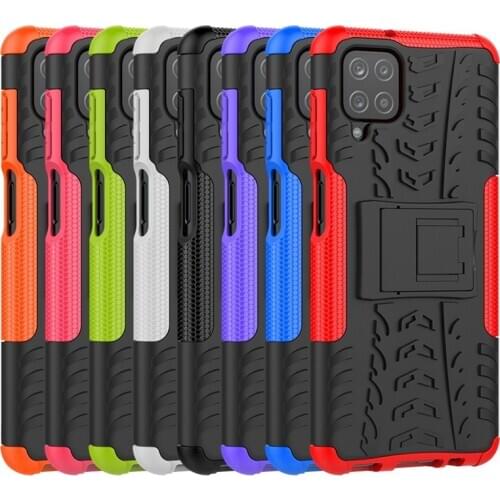 For Samsung Galaxy A12 A42 5G M51 M31S A01 M01 Core S20 FE A21S A21 A11 M11 Shockproof Silicone Kickstand Armor Phone Case Cover