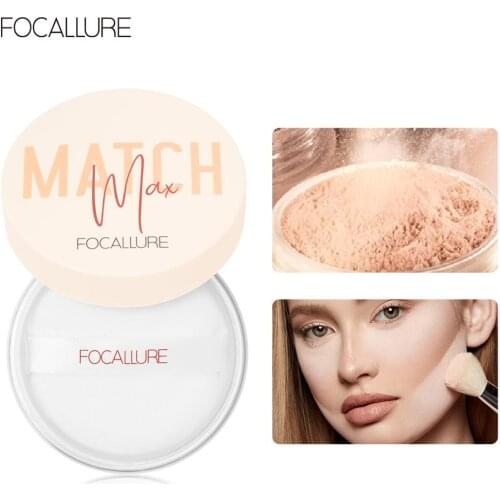 FOCALLURE Maximum Oil-Control Face Powder 4 Colors Loose Powder for Face Waterproof Lightweight Matte Finish Makeup