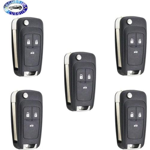 SALE ! 5PCS/LOT, Replacement Shell Case 3 Buttons Folding Flip Remote Key Blank Cover Casing for Chevrolet Cruze