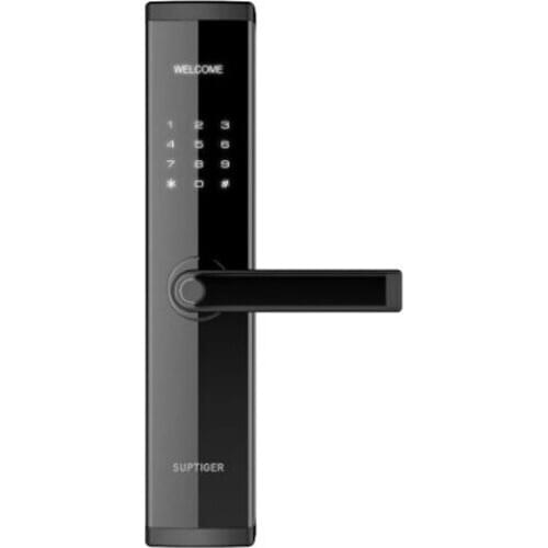 Handle fingerprint lock with one key to open, automatic smart lock, semiconductor electronic anti-theft door lock factory