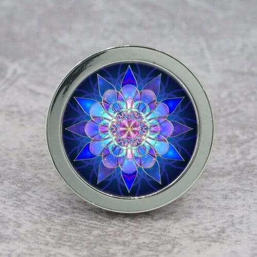 Blue Flower Drawer Knobs Dresser Handles / Handmade Knobs Pulls Handles / Cupboard Knobs Cabinet Handles Kitchen Hardware