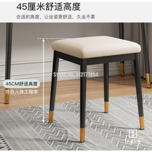 Makeup stool light luxury dressing stool home bedroom backrest makeup chair net red small chair modern minimalist stool Nordic