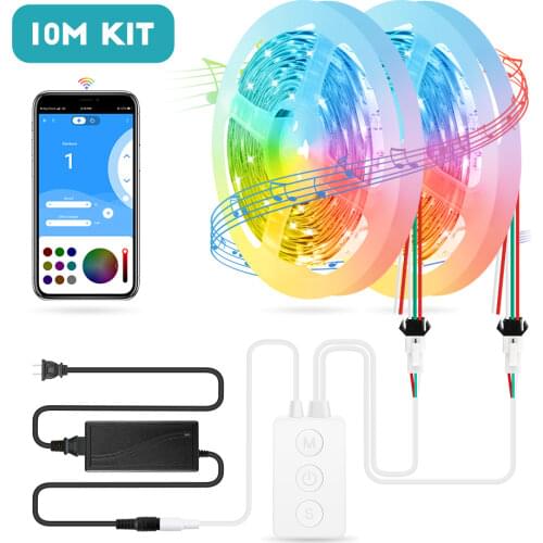 LED Strip Lights RGBIC App Bluetooth Control, Dreamcolor Music Sync Led Lights for Room, Bedroom,Kitchen,Christmas Decor