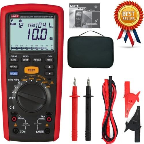 UNI-T UT505A 1000V Insulation Resistance Tester Handheld esr meter True RMS Megger Multimeter Ohm Voltmeter diagnostic-tool
