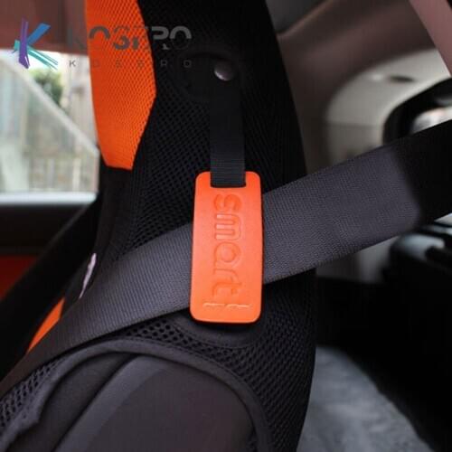 1piece Seat belt holder Badge leather interior For Mercedes 2015-2018 new Smart 453 Fortwo Forfour driver seat protection neck