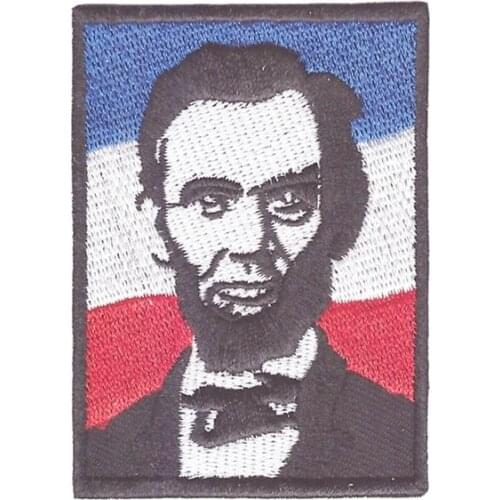 10pcs/lot Lincoln Embroidery Patches Figure Star Backpack Clothing Decoration Accessories Diy Iron Heat Transfer Applique
