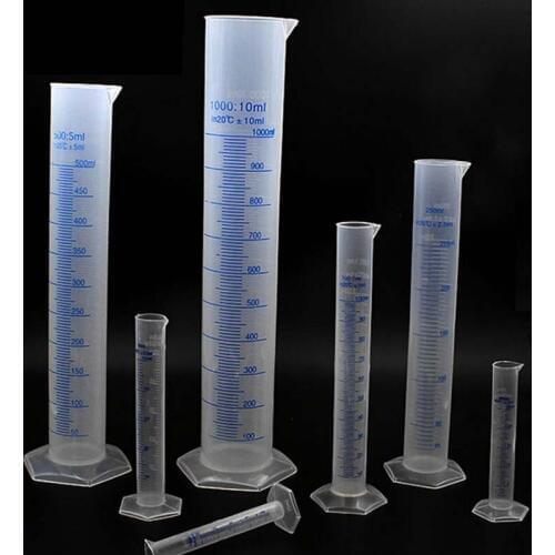 100ml Plastic Measuring Cylinder Graduated Cylinders for Lab Supplies Laboratory Tools