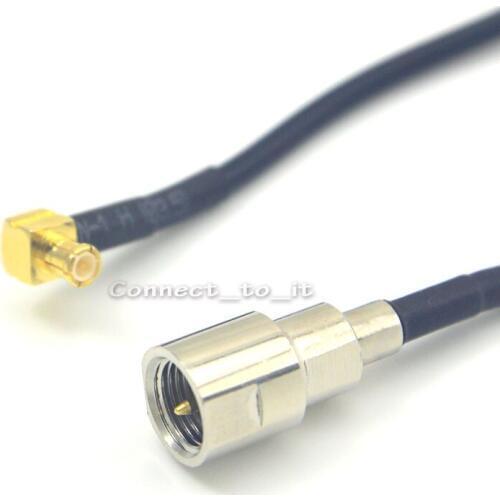 100 Pcs FME - MCX FME Male Plug Connector Switch MCX Male Plug Right Angle Connector Adapter RG174 20CM 8" Adapter
