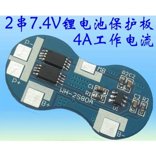 2S Li-ion 18650 Lithium Battery Charger Protection Board 7.4V Overcurrent Overcharge / Overdischarge Protection 4A 2 Series