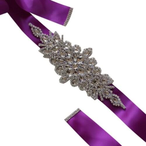 270x4cm Women Wedding Sash Elegant Rhombic Rhinestone Faux Crystal Ribbon Bridal Wide Waist Belt Jewelry Dress Cummerbund