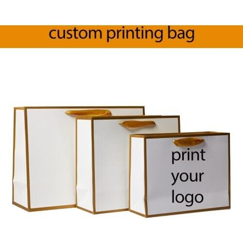 500pcs custom bag paper shopping bag 250gms print your logo high quality