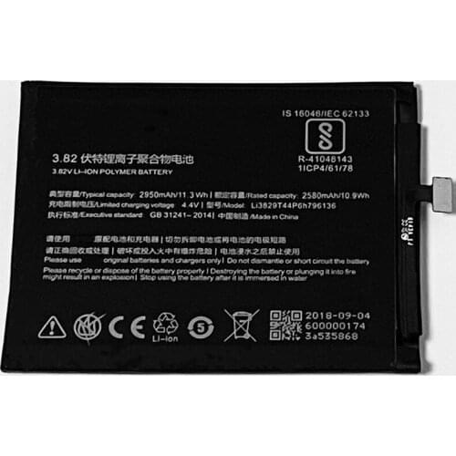 3.82V 2950mAh Li3829T44P6h796136 For ZTE Nubia Z17 MiniS NX589J Battery