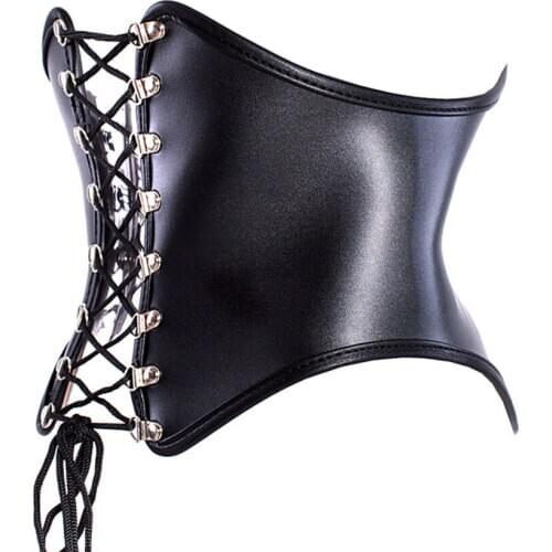 Bdsm Slave Bondage Leather Adjustable Waist Training Corset Tops For Fetish Adults Sex Games,Erotic Chastity Belt Accessories