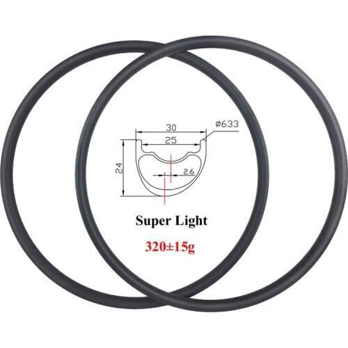 29er 30mm MTB XC tubeless carbon rims asymmetry didth 24mm offset 2.6mm 29inch cross country mountain bike carbon rim 24H 28 32H