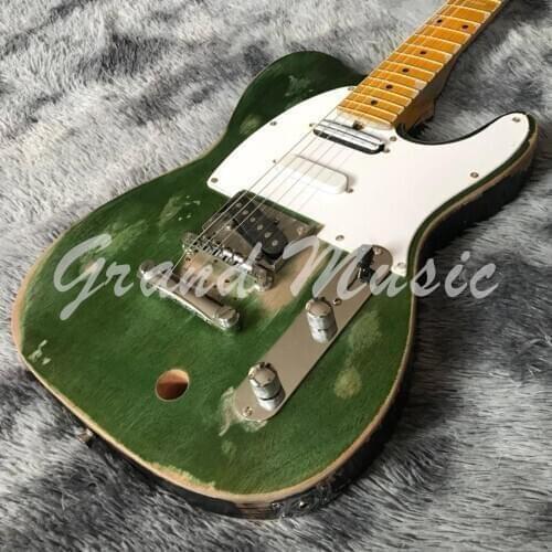 Custom Grand Vintage Aged FR Status Quo Electric Guitar in Green