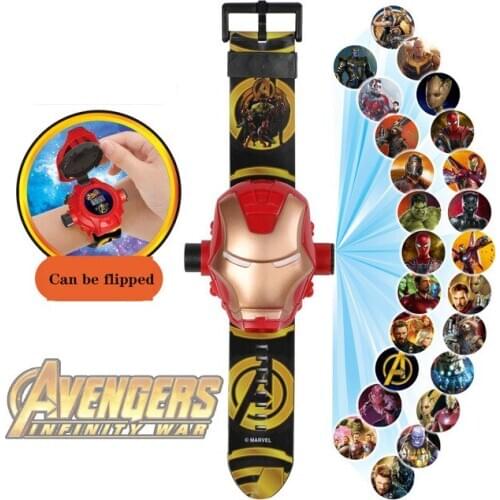 Marvel Ironman Spiderman Superhero Childrens toy Watch Action Figures For Kids Frozen pony mickey mouse Princess Christmas Gift