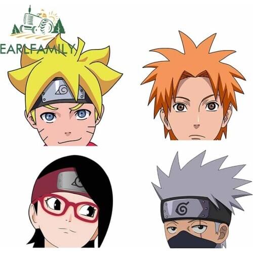 EARLFAMILY 13cm x 12.5cm for Styles PK Gaara Kakashi Hinata Lee New Decal Vinyl Car Wrap Car Accessories Stickers