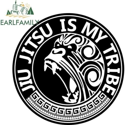 EARLFAMILY 13cm x 13cm for Jiu Jitsu Is My Tribe Car Styling Cartoon Occlusion Scratch Decals Simple Waterproof Vinyl Car Wrap