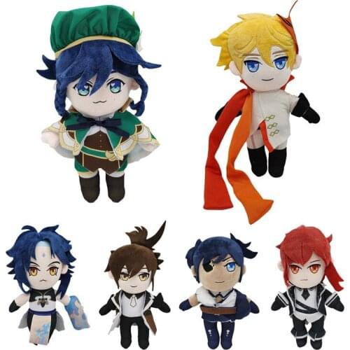 Genshin Impact Xiao Diluc Zhongli Tartaglia Eula Yanfei Paimon Plush Toys Anime Kawaii Throw Pillows Dolls Gifts Manga Stuffed P