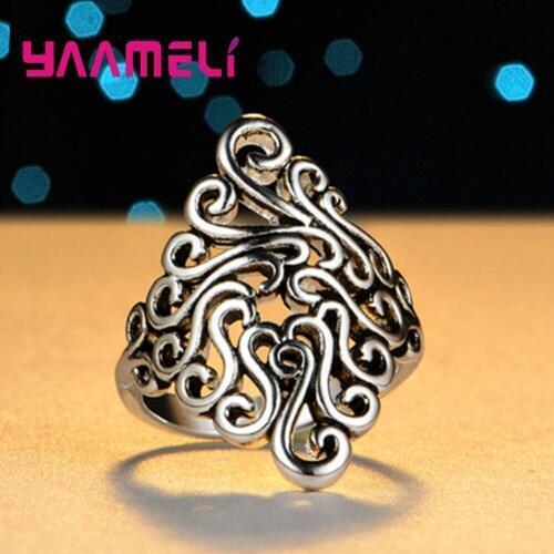 Delicate Exquisite Women Men Jewelry Rings Anillo Anel Hollow Fashion Ring Black Golden Special Cool Punk Style Rings Wholesale