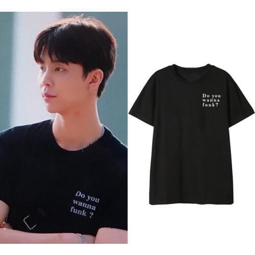 Kpop NCT JOHNNY Cotton Tshirt IZONE SAKURA Same T shirt Tee Short Sleeve Fashion Women Girls Summer Tops