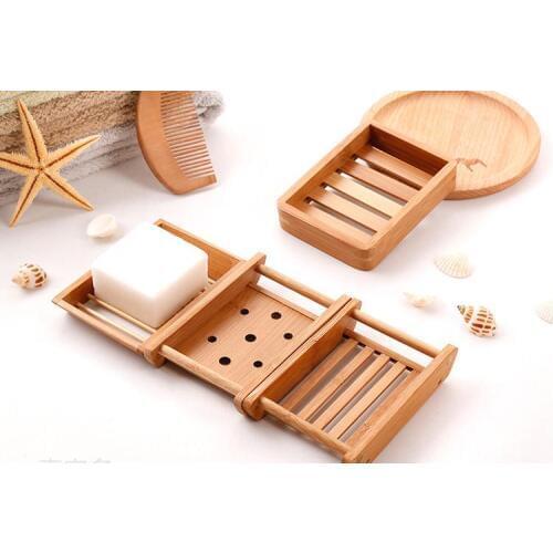 Creative bathroom handmade draining wooden simple bamboo soap box soap dish lin3050