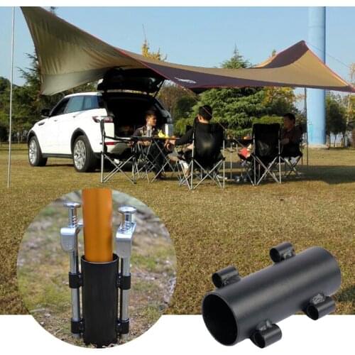 Metal Solid Canopy Pole Holder Camping Awning Tent Rod Support Stand Support