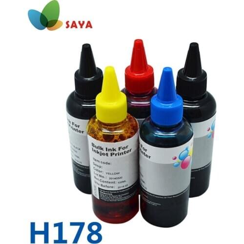 500ml Refillable Ink For HP178 Printer Bulk Ink For HP 5510 5515 6510 7510 B109a B109n B110a B209a 3070A E194 B209b B210b C310b