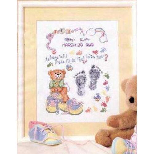 Colored Cross-Stitch kits Great baby footprints Paintings Fishxx T315 embroidery 100% Egyptian cotton on needlework lovely