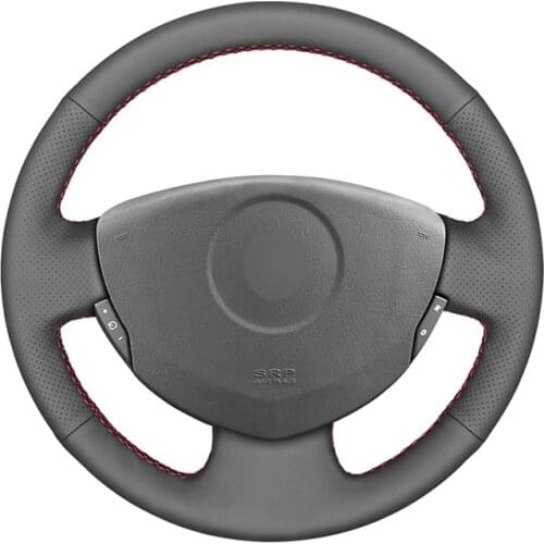 Car Steering Wheel Cover For Renault Clio 2 Twingo 2 Dacia Sandero 2001-2014 Customized DIY Steering Wrap Microfiber Leather