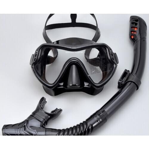 Diving goggles snorkel suit men and women new big frame silicone mask professional swimming snorkeling mask diving glasses