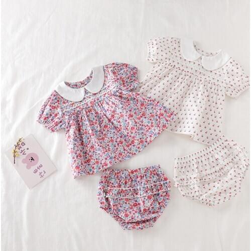 Baby Girls Clothes Set 2021 New Flower T-shirt+PP Shorts Summer Newborn Baby Girls Clothes Infant Baby Girls Clothing Suit