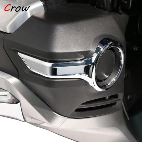 Motorcycle front fog lamp chrome trim for HONDA Goldwing GL1800 2018 2019 2020 F6B 2018 2019 2020