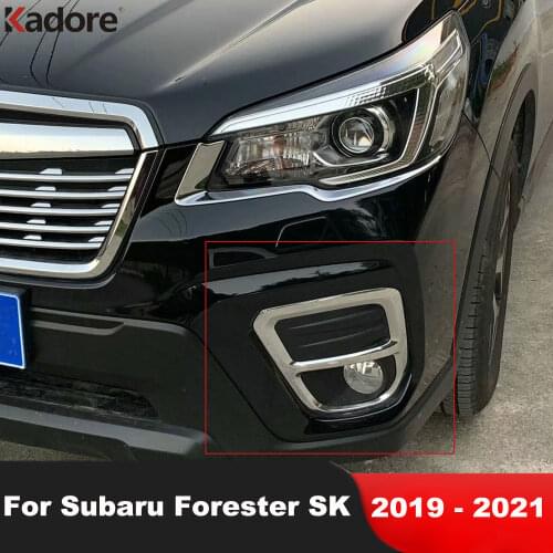 Front Fog Light Lamp Cover Trim For Subaru Forester SK/Limited 2019 2020 2021 5th Ge Backing Black Car Foglight Frame Trims