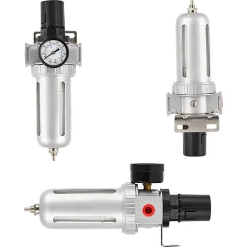 Pneumatic Air Filter Regulator BSP 1/2" 1/4" 3/8" SFR-200/300/400 Air Compressor Oil Lubricator Moisture Water Trap Filter