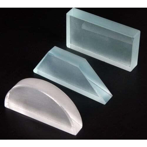 80mm Diameter semicircle half round Rectangle Trapezoid Glass Block Prism for Refraction optics experiment