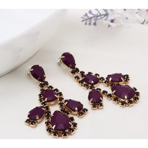 YFJEWE New fashion Austrian Crystal Gold Color long Tassels Drop Earrings best sell for Women Party Accessories Girl Gift #E028