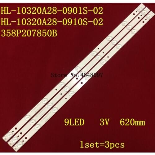 3 PCS/set 9LED 620mm LED Backlight strip For 32/147I-GB-5B-HKUP-UK BLAUPUNKT B32A147TCHD HL-10320A28-0901S-02 A3 358P207850B