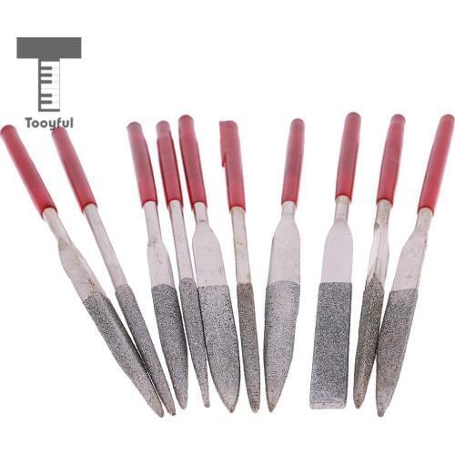 Tooyful Hot 10Pcs Guitar Needle File Fret Nut Saddle Pin Hole Slot Pickguard Set Luthier Repair Tool for Guitar Instrument Acce