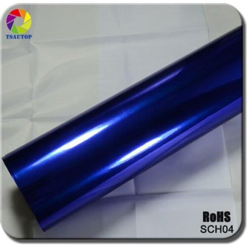 Factory Price (1.52x30M)60''X1181'' air free bubbles 8 COLORS mirror chrome vinyl car wrap