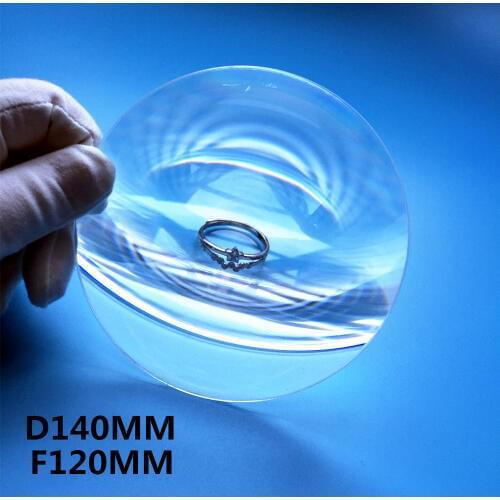 1pcs/lot Plane magnificat fresnel lens Diameter 140mm Focal length 120mm High light condenser free shipping LED street lamp lens
