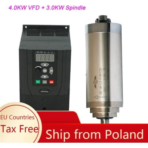 800W 0.8KW 1.5KW 2.2KW 3.0KW CNC Spindle Motor VFD Inverter 4.0KW Variable Frequency Drive DIY CNC Engraving Machine Shaft