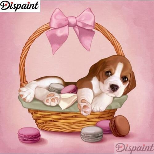 Dispaint Full Square/Round Drill 5D DIY Diamond Painting "Animal dog" Embroidery Cross Stitch 3D Home Decor A12299