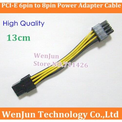 Free Shiping 6 pin(F) to 8 pin(M) PCI-E Power Cable 6pin to 8pin PCI-E Power Adapter Cable graphic card support GTX480 GTX295