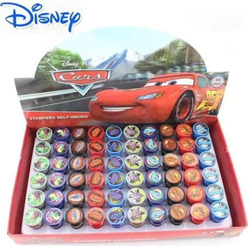 Disney Children Stamps 60/pcs Frozen Classroom Learning Tools Toys for Children Cartoon Animal Car Seal DIY Best Gift Kids Toys