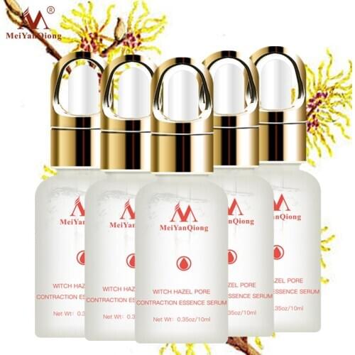 5pcs MeiYanQiong Witch Hazel Pore Essence Effectively Shrinks Facial Pore Oil Control Moisturizing Exfoliating Facial 10ML