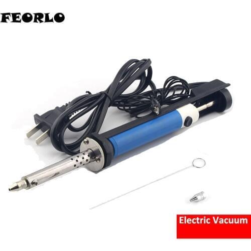 FEORLO Desoldering Pumps oldering Tools Tin Pump New 220V 30W Electric Vacuum Tin Sucker Iron